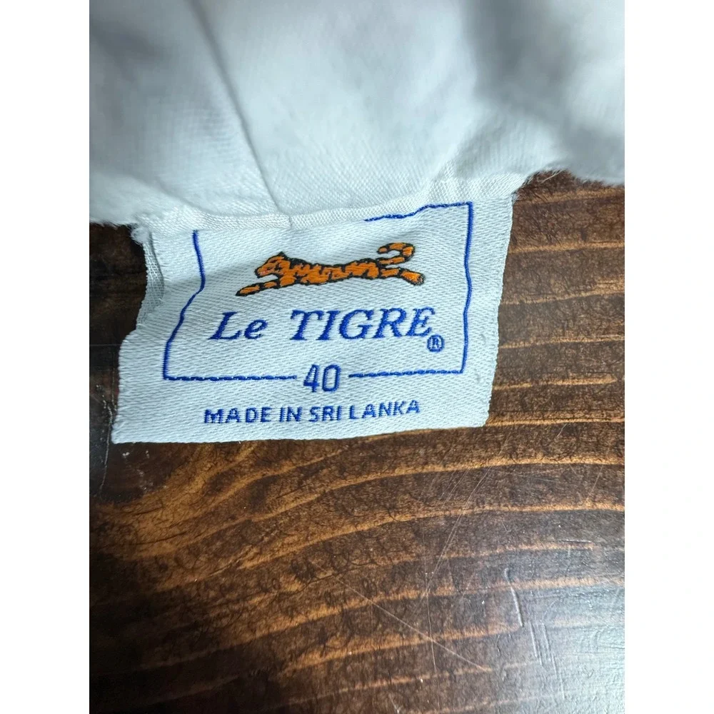 Le Tigre Mens Light Blue Flat Front‎ Shorts Size 40 Chambray Oxford RN 69016